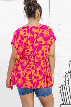 Proud Poppy Clothing Sally Top in Pink & Orange Pink&Orange Online