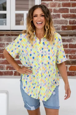 Proud Poppy Clothing Samara Shirt in Diced Online