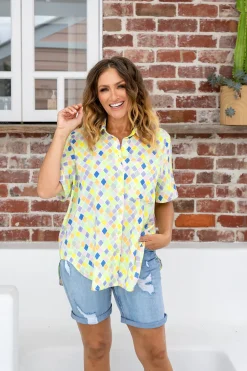 Proud Poppy Clothing Samara Shirt in Diced Online