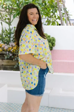 Proud Poppy Clothing Samara Shirt in Diced Online