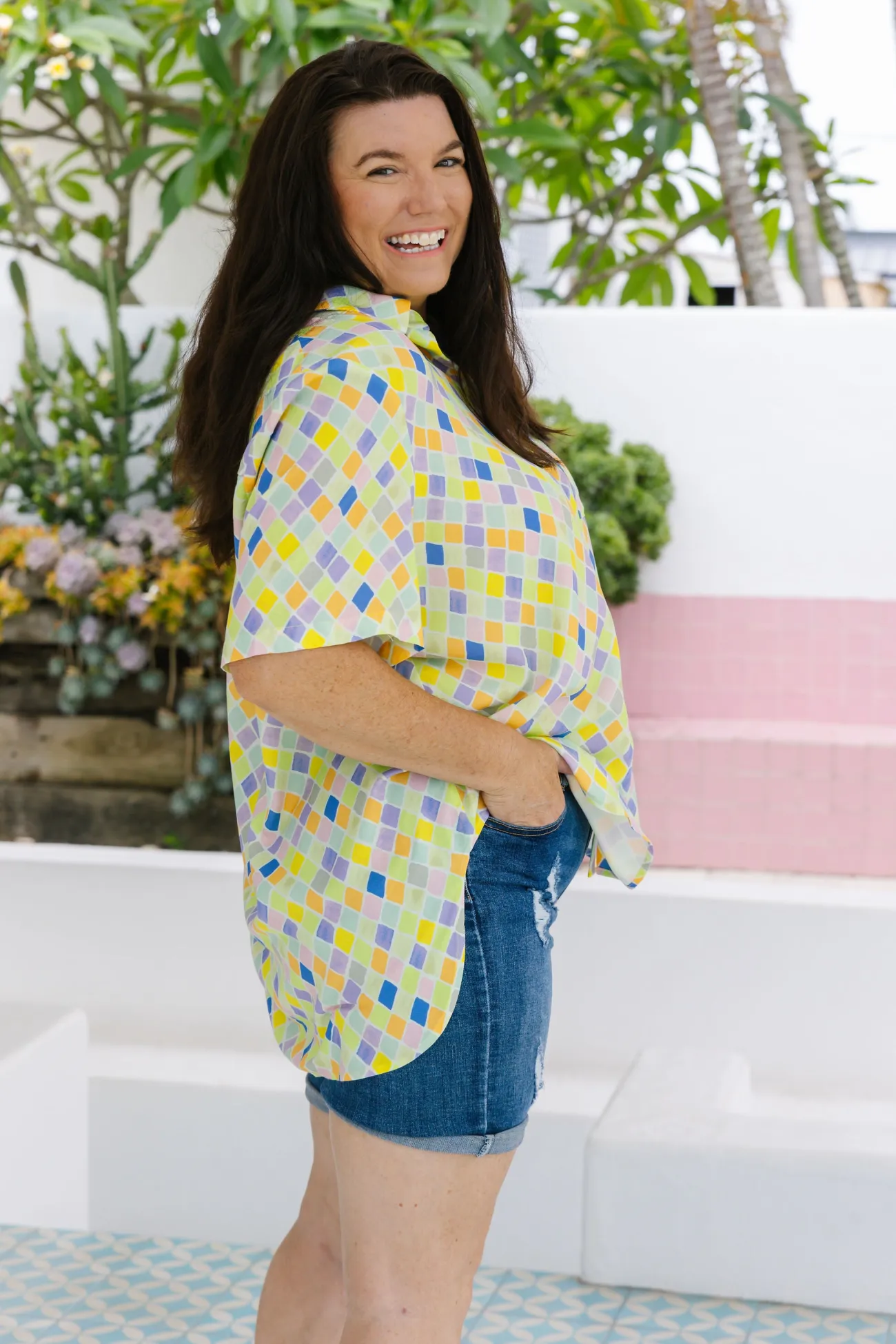 Proud Poppy Clothing Samara Shirt in Diced Online