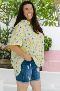 Proud Poppy Clothing Samara Shirt in Diced Online