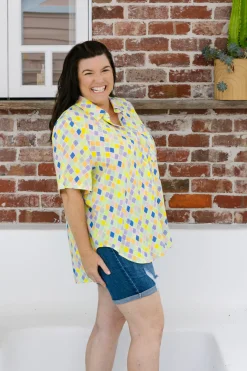 Proud Poppy Clothing Samara Shirt in Diced Online