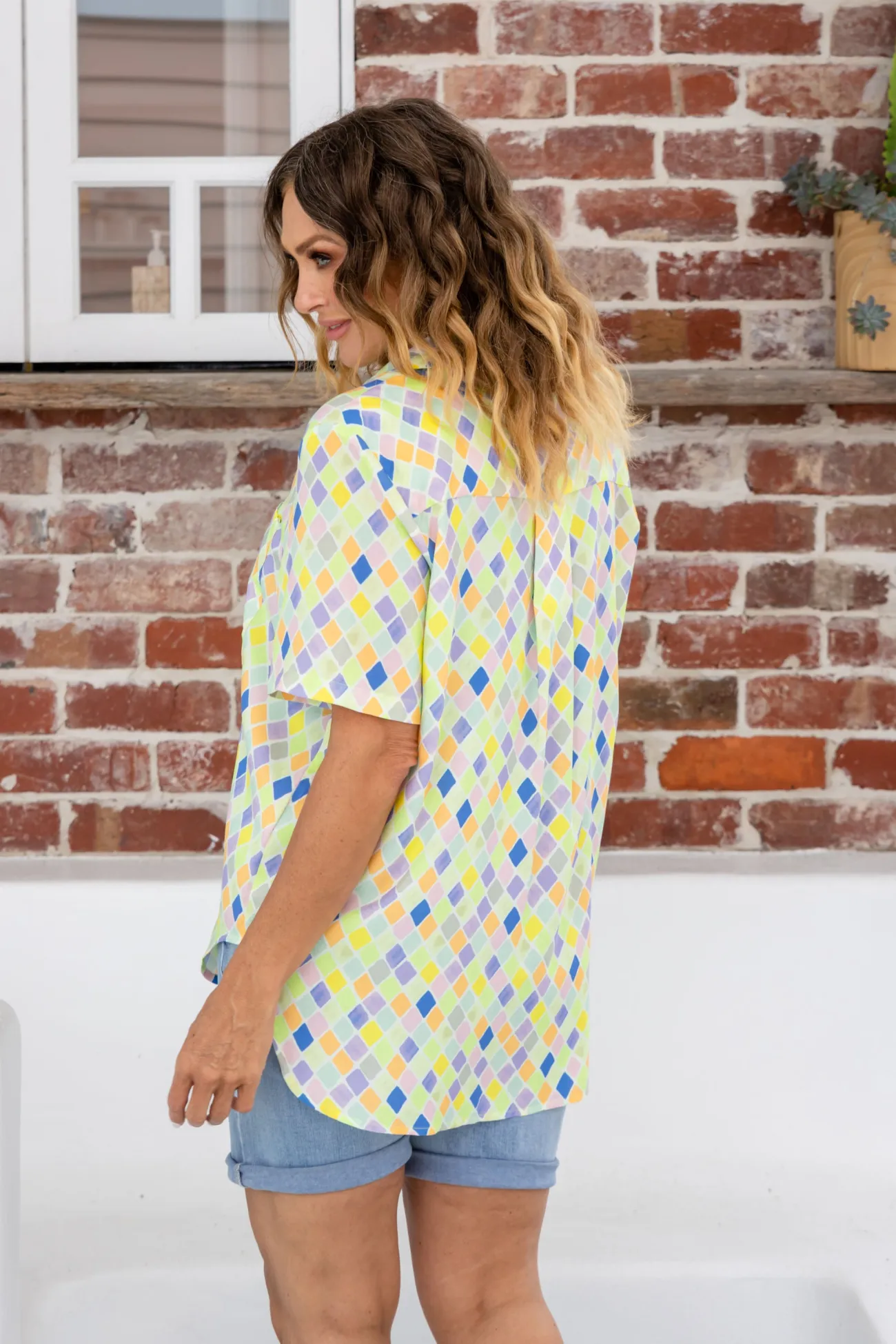 Proud Poppy Clothing Samara Shirt in Diced Online