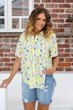 Proud Poppy Clothing Samara Shirt in Diced Online