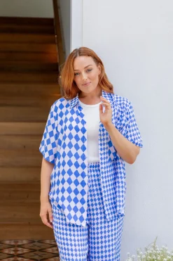 Proud Poppy Clothing Samara Shirt in Sorrento Hot