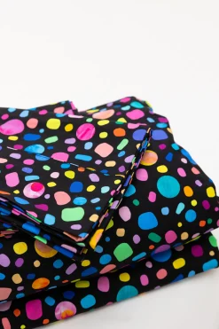 Proud Poppy Clothing Sleep Bright Black Pebble Sheet Set by Kasey Rainbow Clearance