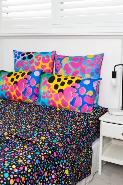 Proud Poppy Clothing Sleep Bright Black Pebble Sheet Set by Kasey Rainbow Clearance