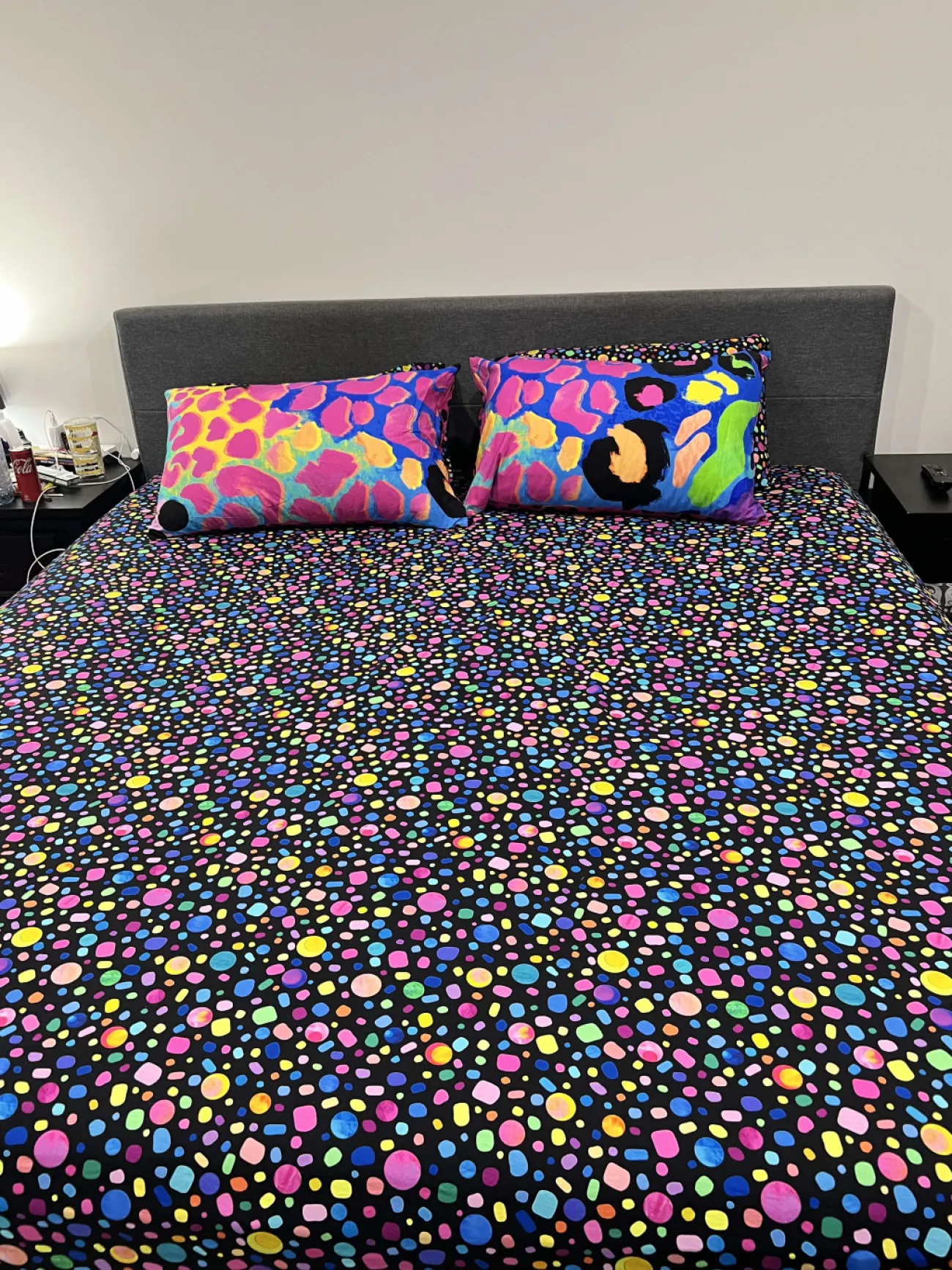 Proud Poppy Clothing Sleep Bright Black Pebble Sheet Set by Kasey Rainbow Clearance