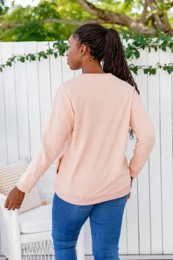 Proud Poppy Clothing Star Crew Sweater in Dusty Pink DustyPink Discount
