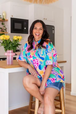 Proud Poppy Clothing Tammin Shirt in Peachy Keen by Kasey Rainbow Clearance