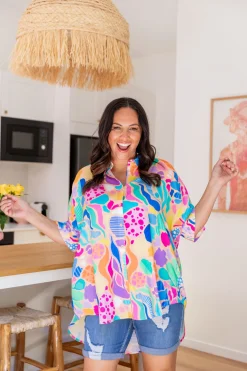 Proud Poppy Clothing Tammin Shirt in Peachy Keen by Kasey Rainbow Clearance