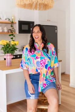 Proud Poppy Clothing Tammin Shirt in Peachy Keen by Kasey Rainbow Clearance