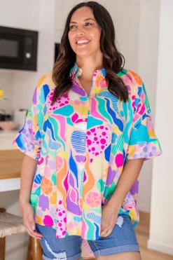 Proud Poppy Clothing Tammin Shirt in Peachy Keen by Kasey Rainbow Clearance