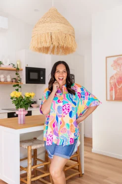 Proud Poppy Clothing Tammin Shirt in Peachy Keen by Kasey Rainbow Clearance