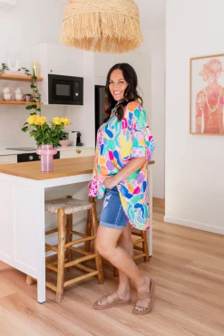 Proud Poppy Clothing Tammin Shirt in Peachy Keen by Kasey Rainbow Clearance