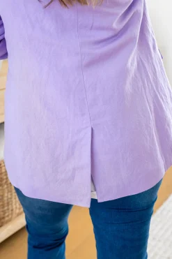 Proud Poppy Clothing Tammy Linen Blend Blazer in Lavender Sale