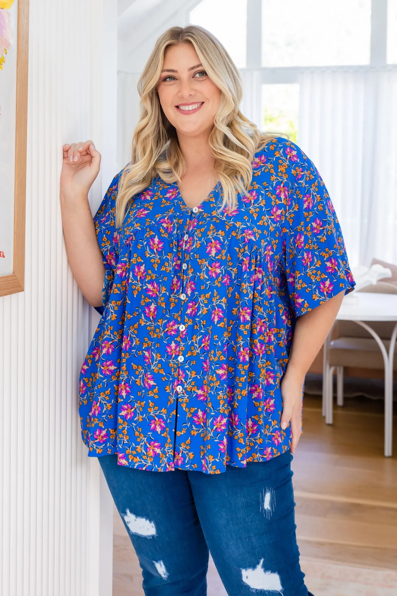 Proud Poppy Clothing Tiggy Peak Top in Winter Blooms WinterBlooms Fashion