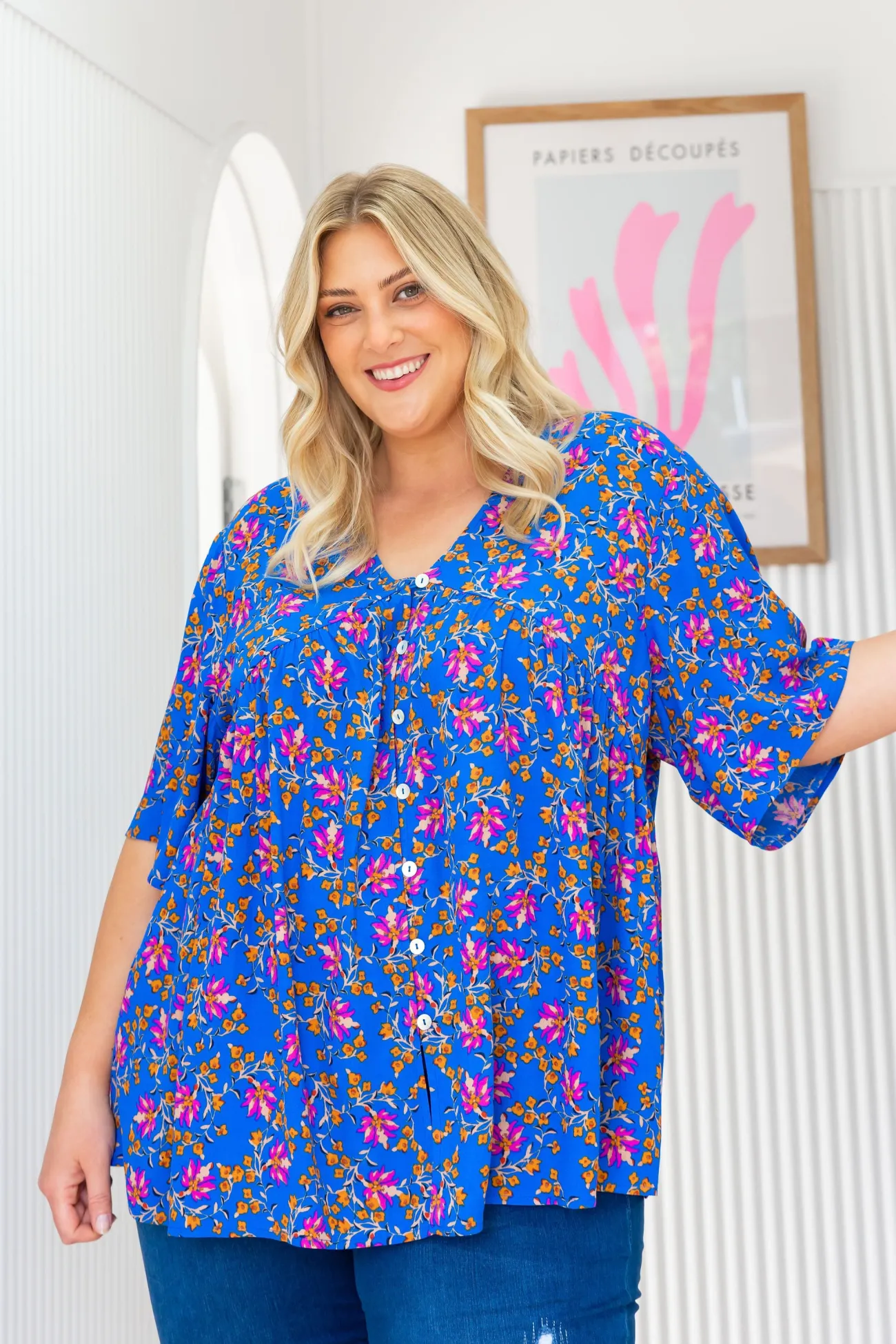 Proud Poppy Clothing Tiggy Peak Top in Winter Blooms WinterBlooms Fashion