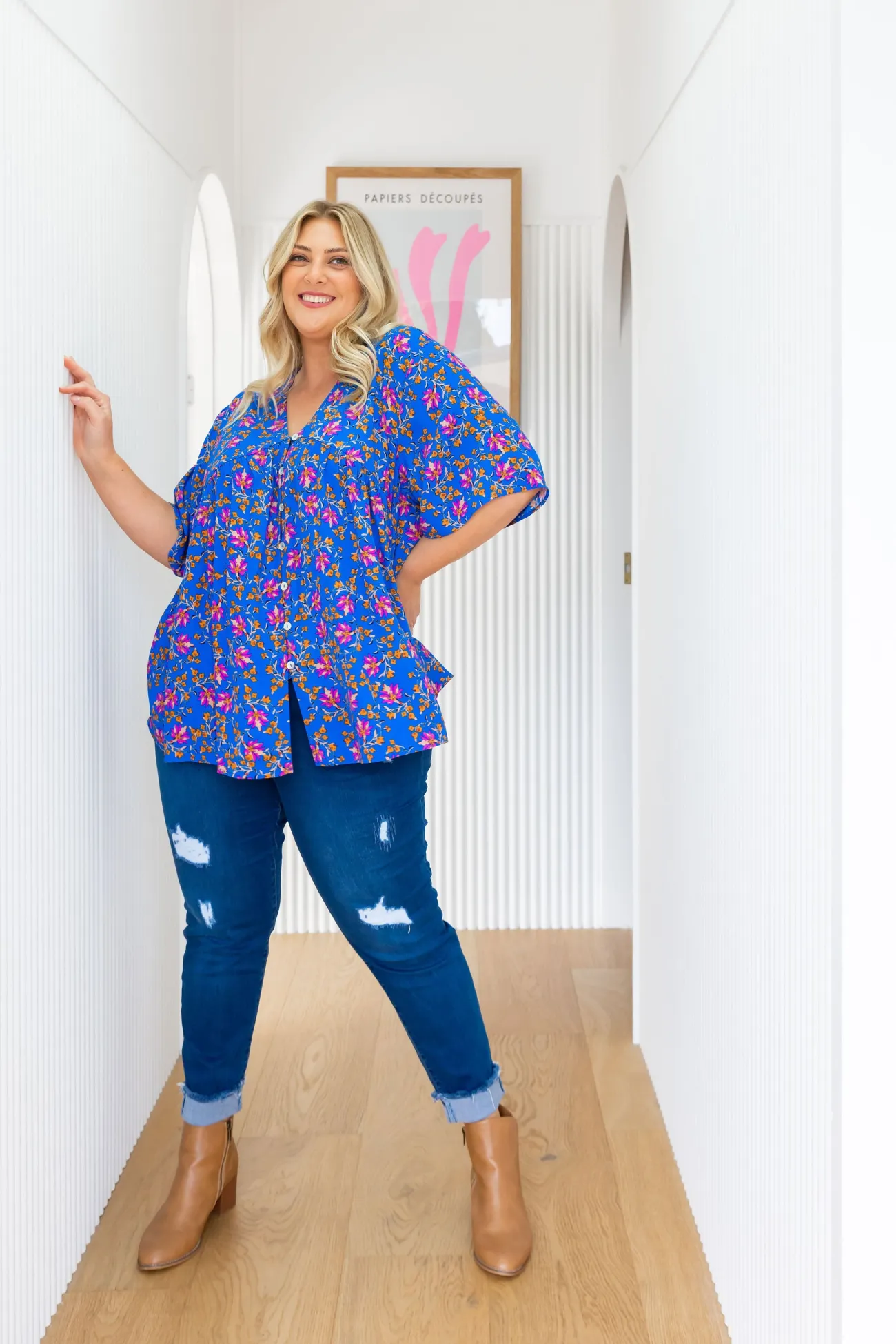 Proud Poppy Clothing Tiggy Peak Top in Winter Blooms WinterBlooms Fashion