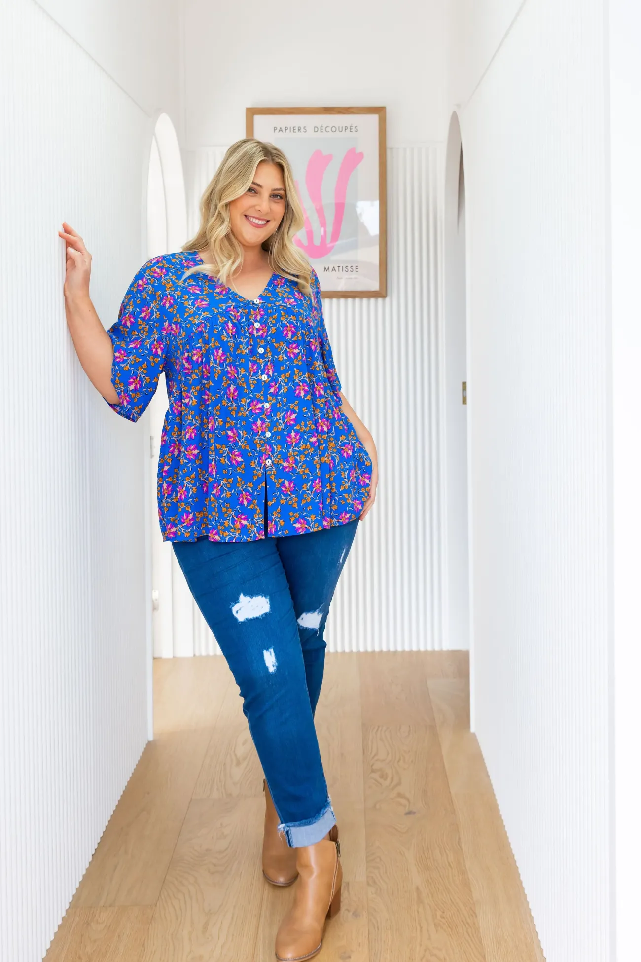 Proud Poppy Clothing Tiggy Peak Top in Winter Blooms WinterBlooms Fashion