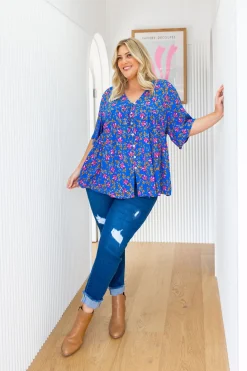 Proud Poppy Clothing Tiggy Peak Top in Winter Blooms WinterBlooms Fashion