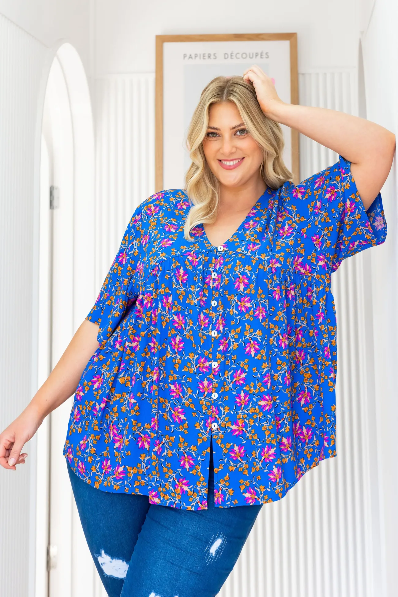 Proud Poppy Clothing Tiggy Peak Top in Winter Blooms WinterBlooms Fashion