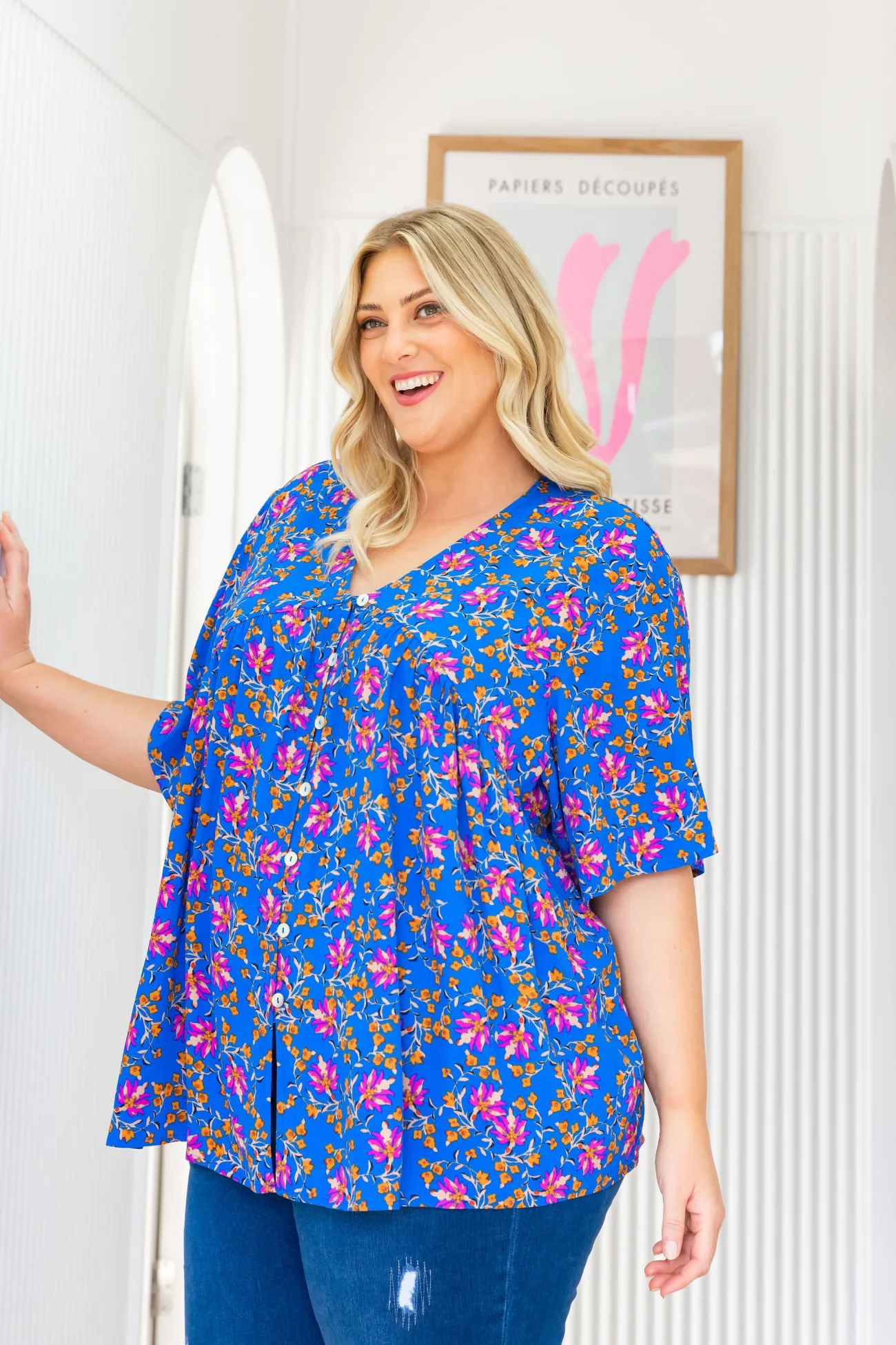 Proud Poppy Clothing Tiggy Peak Top in Winter Blooms WinterBlooms Fashion