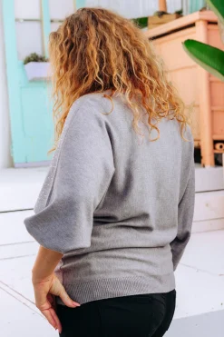 Proud Poppy Clothing Twinkle Embellished Knit in Grey Hot