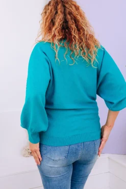 Proud Poppy Clothing Twinkle Embellished Knit in Turquoise Fashion