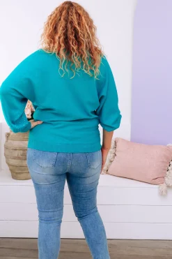 Proud Poppy Clothing Twinkle Embellished Knit in Turquoise Fashion