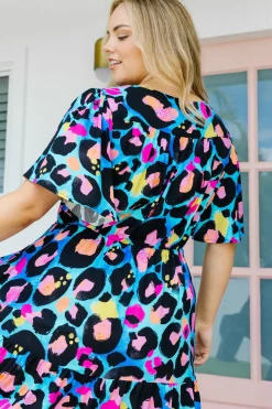 Proud Poppy Clothing *UNICORN* Bonnie Dress in Kasey Leopard by Kasey Rainbow Clearance