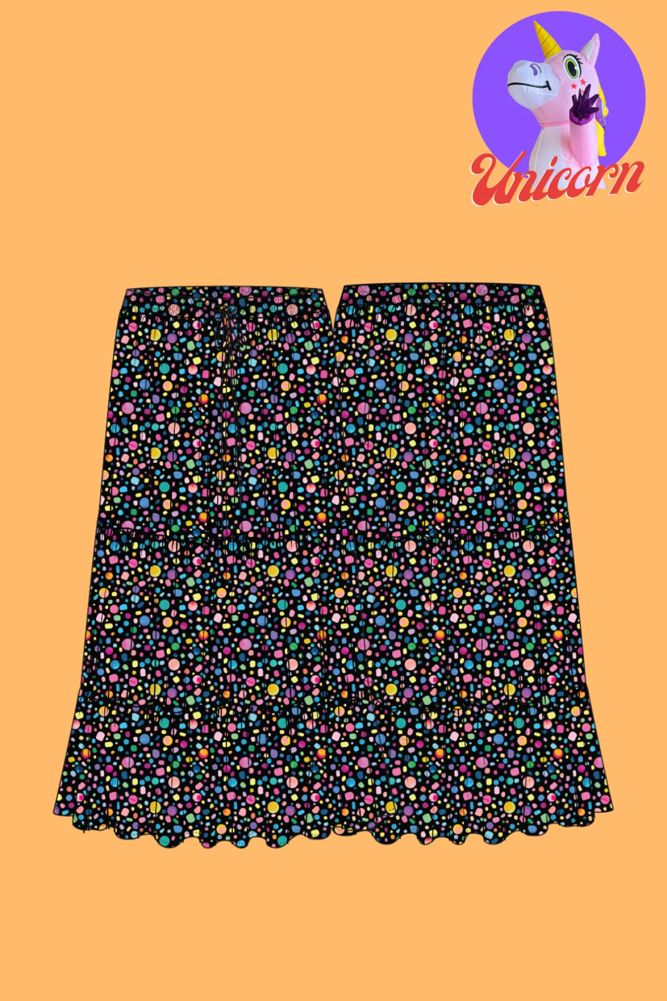 Proud Poppy Clothing *UNICORN* Carrie Skirt in Black Pebble by Kasey Rainbow Fashion
