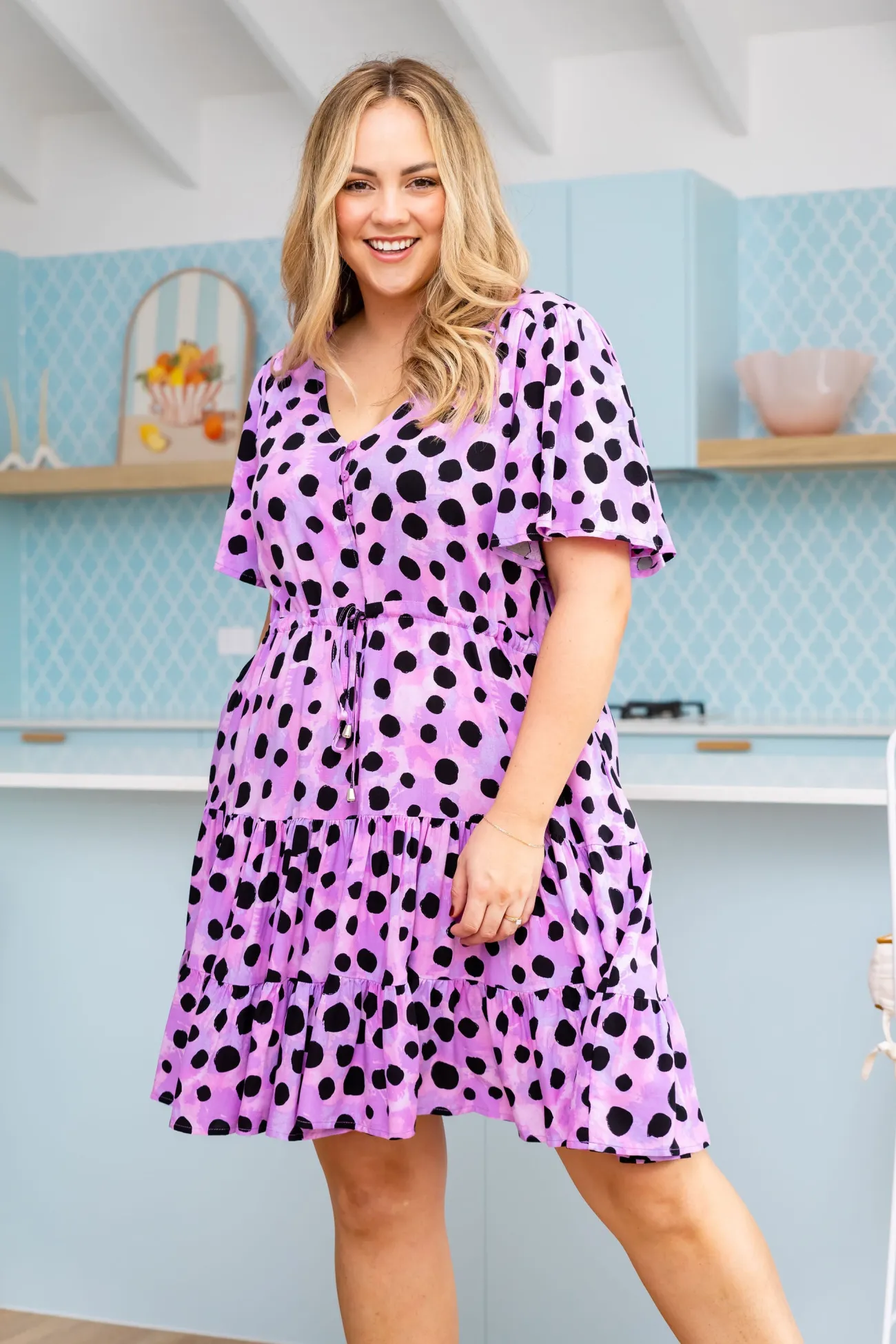 Proud Poppy Clothing *UNICORN* Charlie Dress in Purple Cheetah by Kasey Rainbow Discount