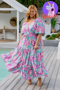 Proud Poppy Clothing *UNICORN* Charlize Maxi Dress in Destiny Print DestinyPrint Sale