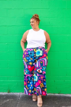 Proud Poppy Clothing *UNICORN* Larsa Pants in My Things by Kasey Rainbow New