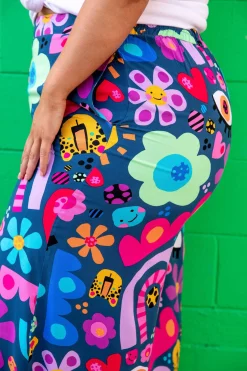 Proud Poppy Clothing *UNICORN* Larsa Pants in My Things by Kasey Rainbow New