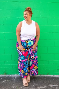 Proud Poppy Clothing *UNICORN* Larsa Pants in My Things by Kasey Rainbow New