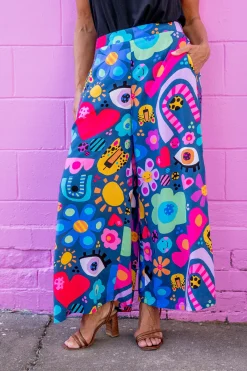 Proud Poppy Clothing *UNICORN* Larsa Pants in My Things by Kasey Rainbow New