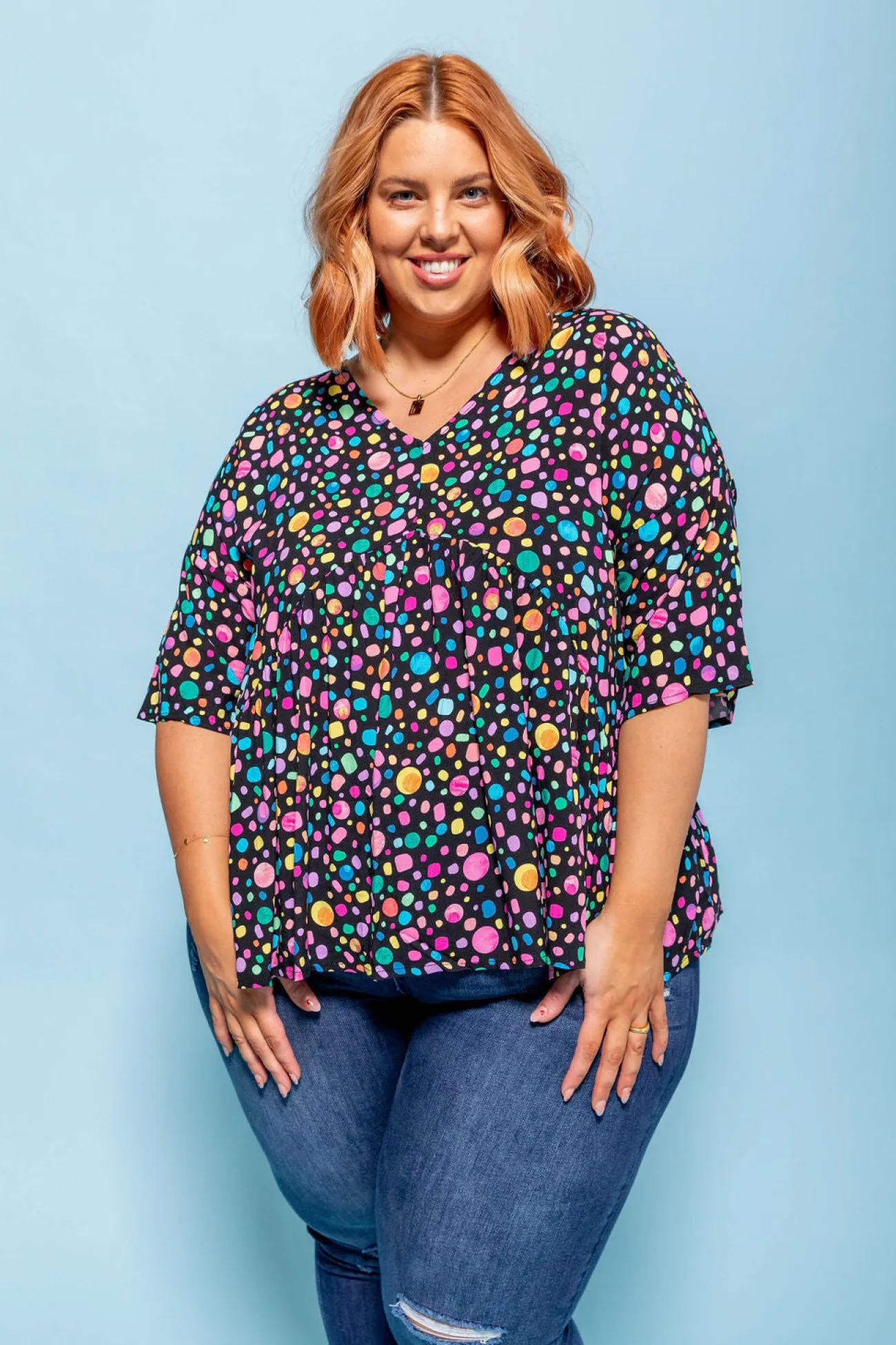 Proud Poppy Clothing *UNICORN* Peak Top in Black Pebble by Kasey Rainbow Best