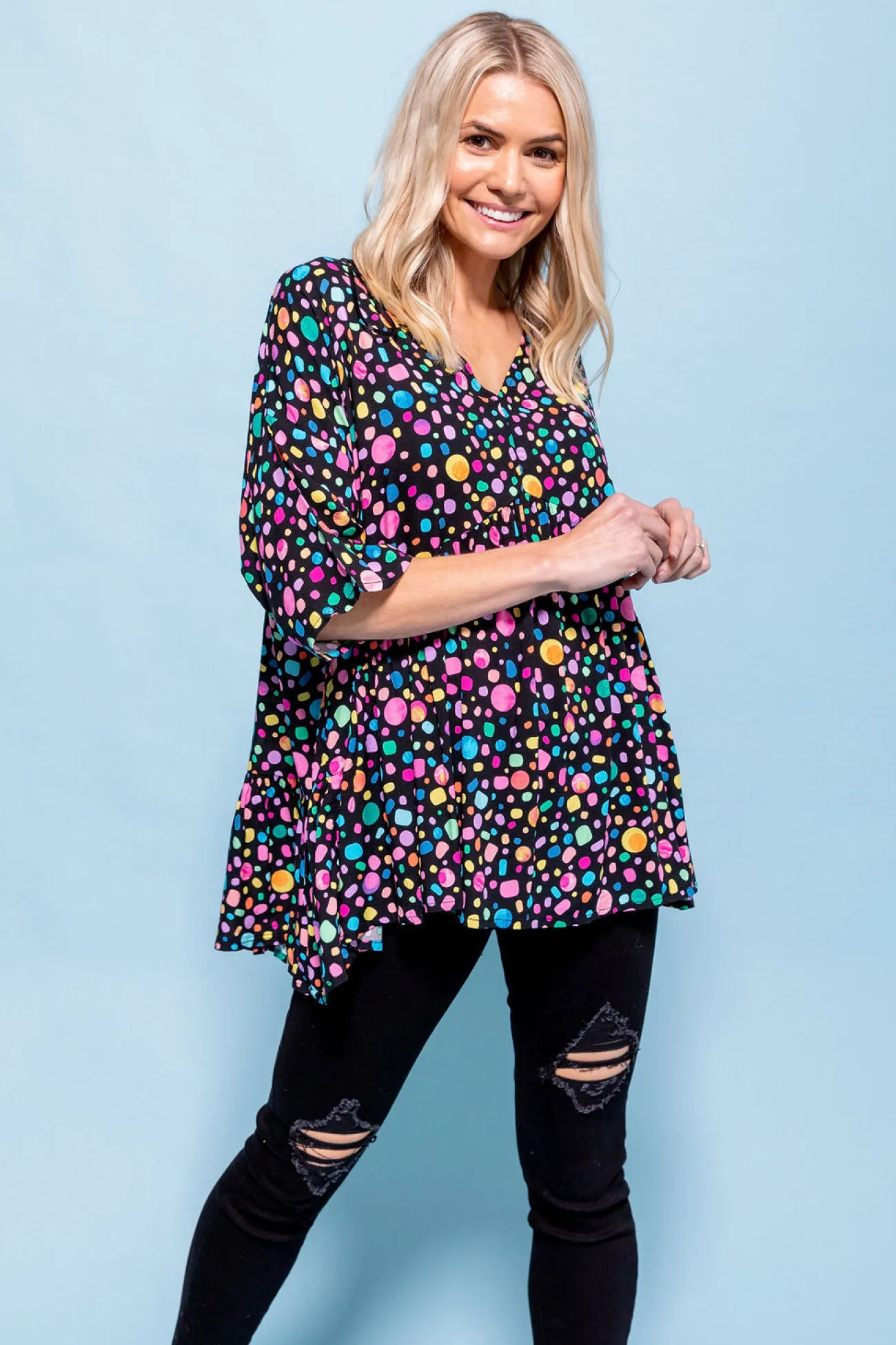 Proud Poppy Clothing *UNICORN* Peak Top in Black Pebble by Kasey Rainbow Best
