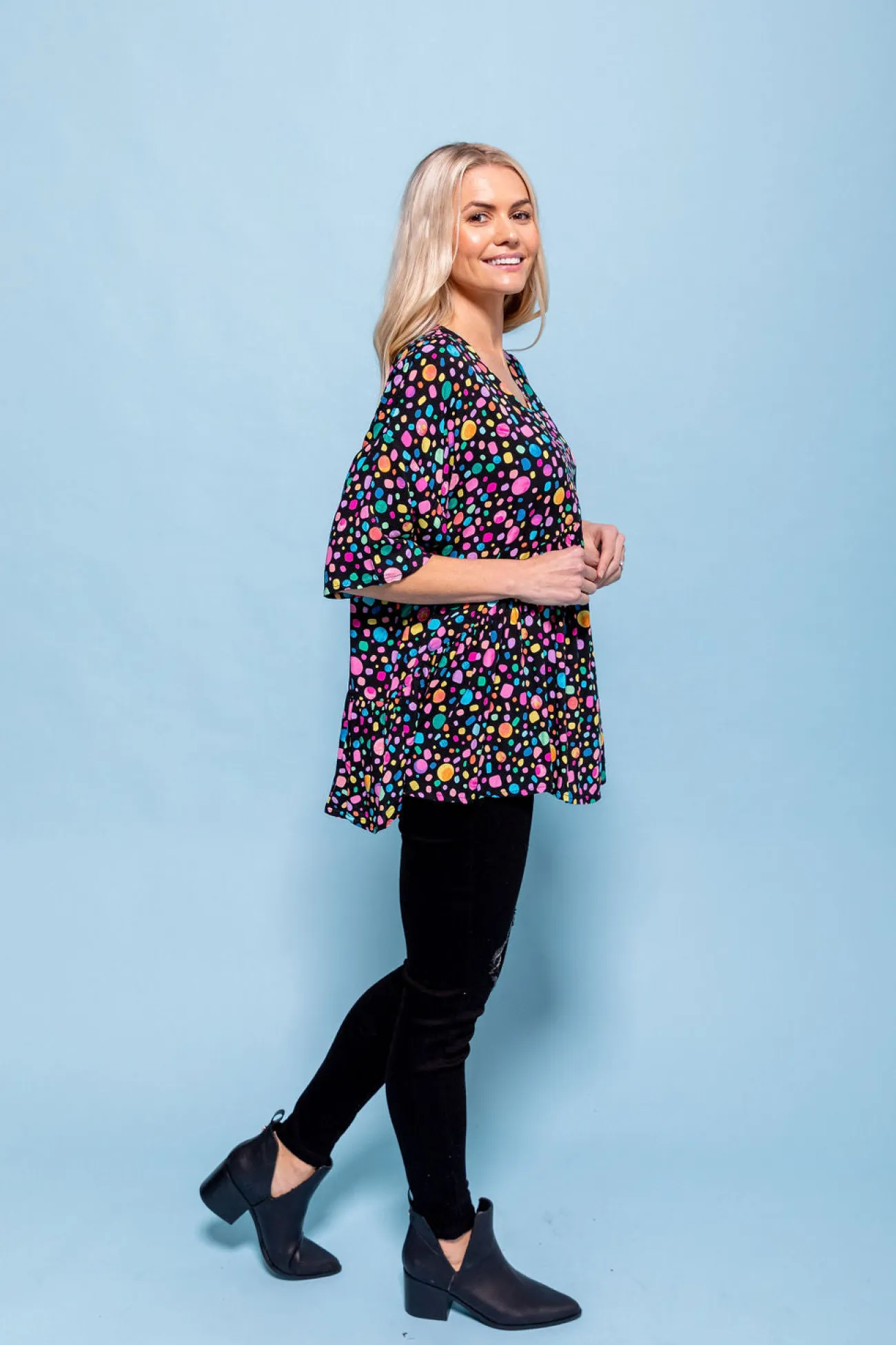 Proud Poppy Clothing *UNICORN* Peak Top in Black Pebble by Kasey Rainbow Best