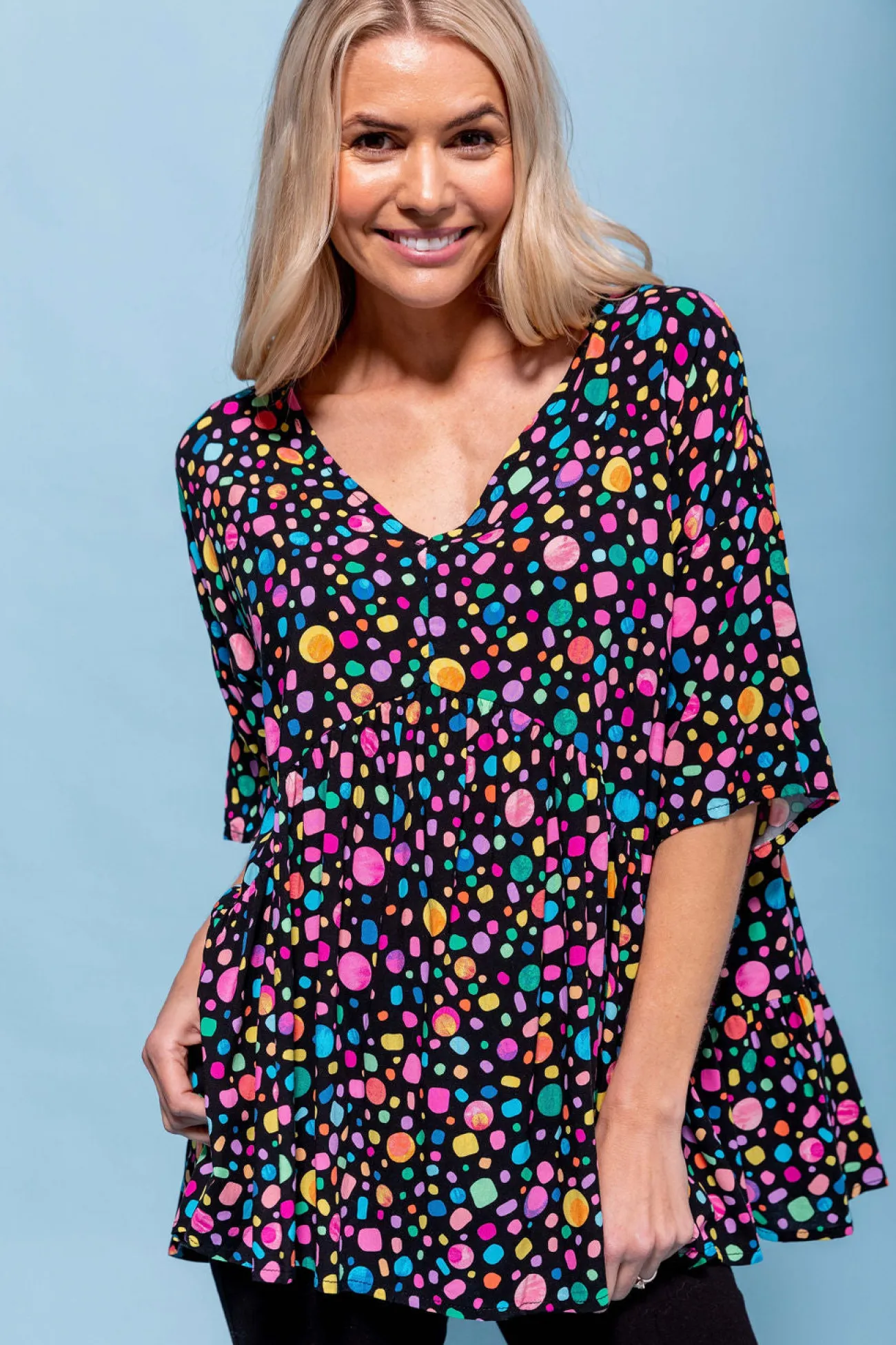 Proud Poppy Clothing *UNICORN* Peak Top in Black Pebble by Kasey Rainbow Best