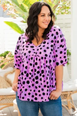 Proud Poppy Clothing *UNICORN* Peak Top in Purple Cheetah by Kasey Rainbow Outlet