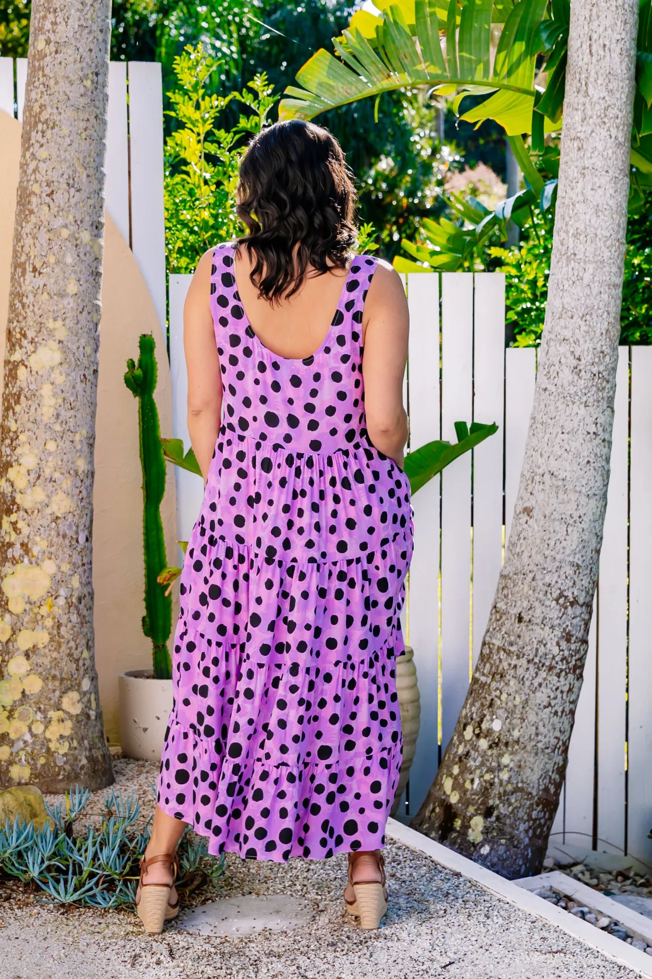 Proud Poppy Clothing *UNICORN* Ronnie Tiered Midi Dress in Purple Cheetah by Kasey Rainbow Online