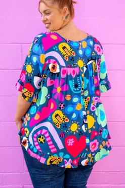 Proud Poppy Clothing *UNICORN* Tilly Top in Kasey Rainbow My Things by Kasey Rainbow Discount