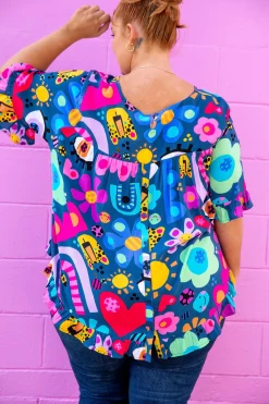 Proud Poppy Clothing *UNICORN* Tilly Top in Kasey Rainbow My Things by Kasey Rainbow Discount