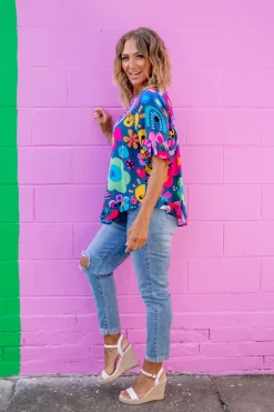 Proud Poppy Clothing *UNICORN* Tilly Top in Kasey Rainbow My Things by Kasey Rainbow Discount